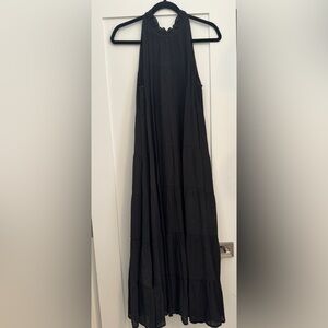 Black Summer Tiered Maxi Dress - Small